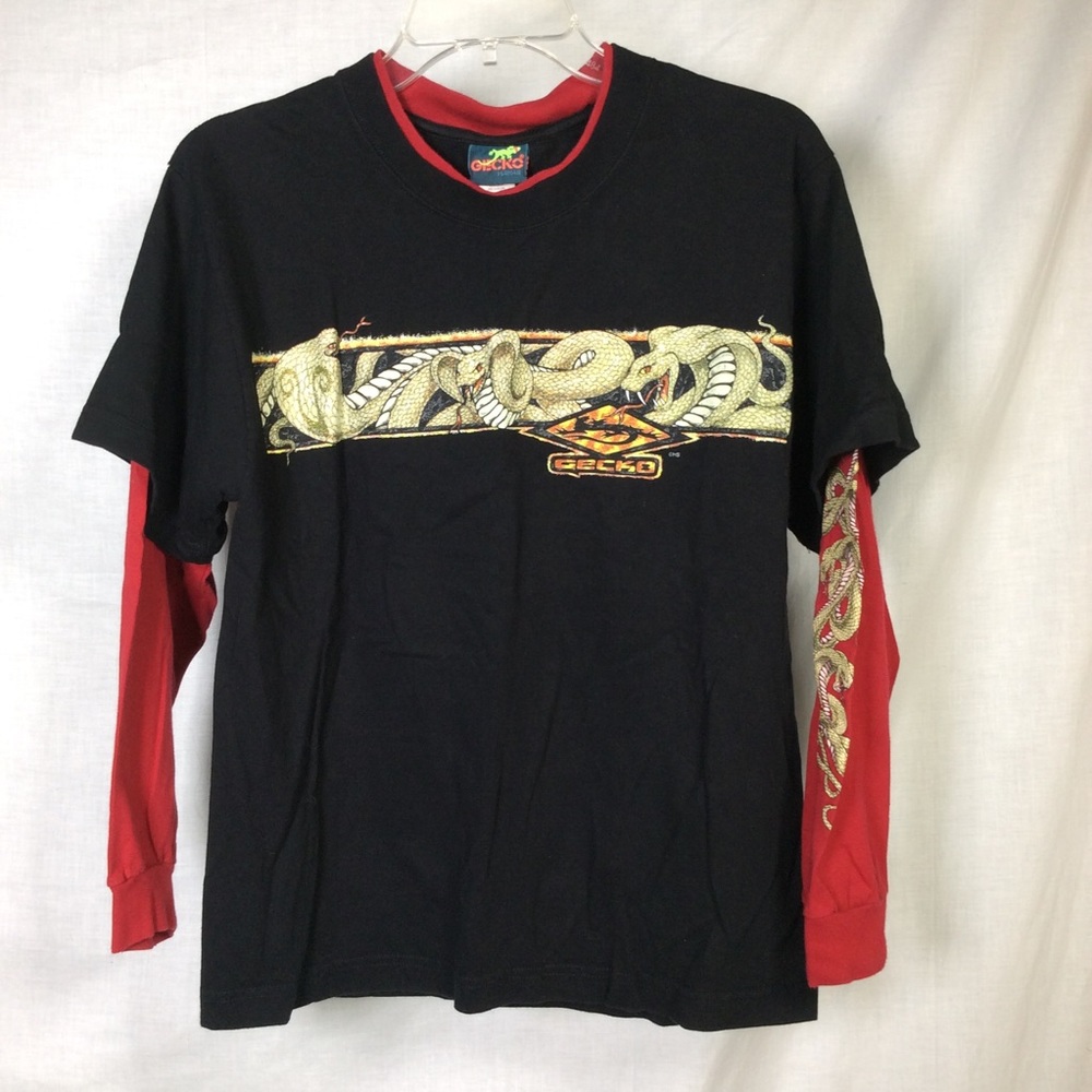 Gecko Hawaii Vintage Surf Surfer Snake Cobra Tee